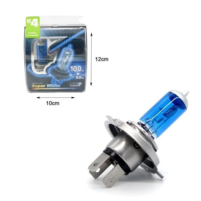 HNG Λάμπες Αλογόνου Τύπου Xenon 60/55w 12v H4 5500k 2τμχ - Halogen Lamp Super White 2pcs OEM