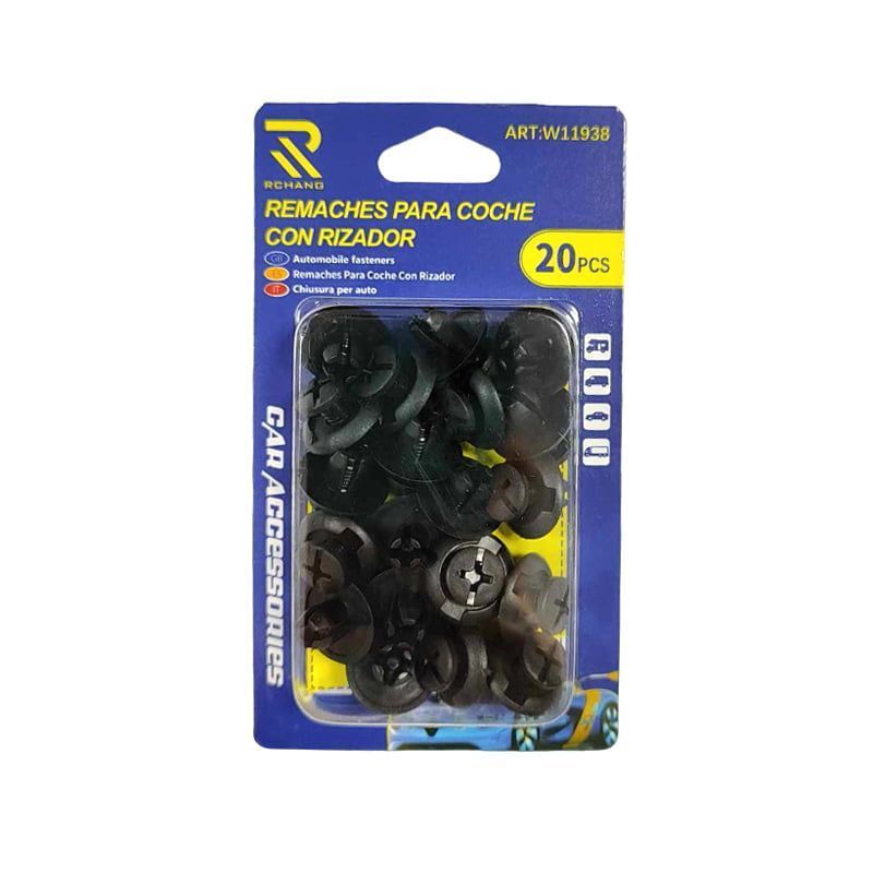 Rchang Συνδετήρες αυτοκινήτου 20τεμ W11938 0194 - Car fasteners remaches para coche con rizador RCHANG