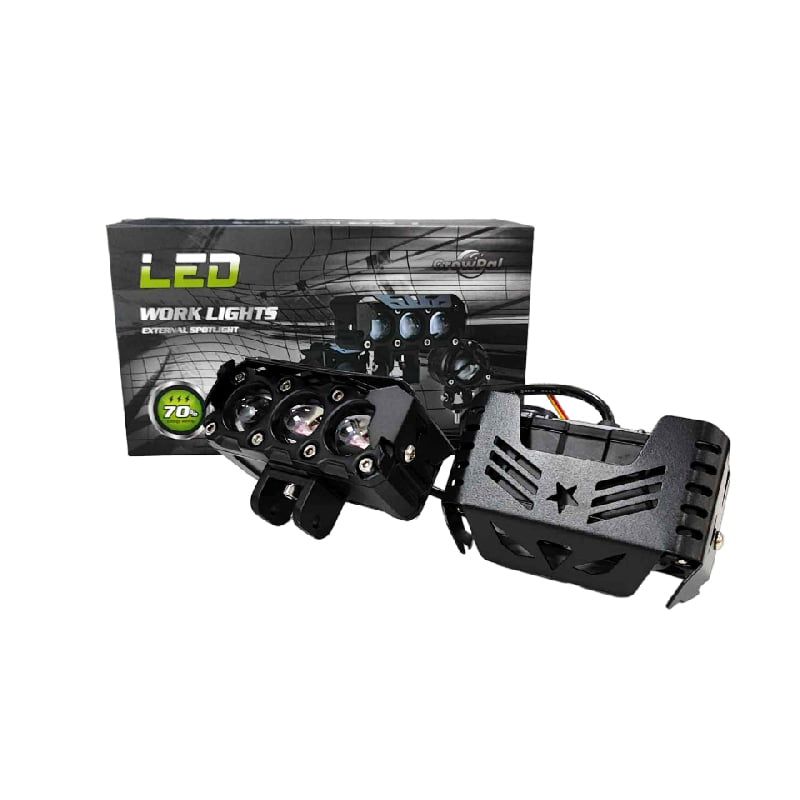 Growpal Προβολάκι Μηχανής ή Αυτοκινήτου Led 2τμχ λευκό και κίτρινο φως - Led work light GrowPal