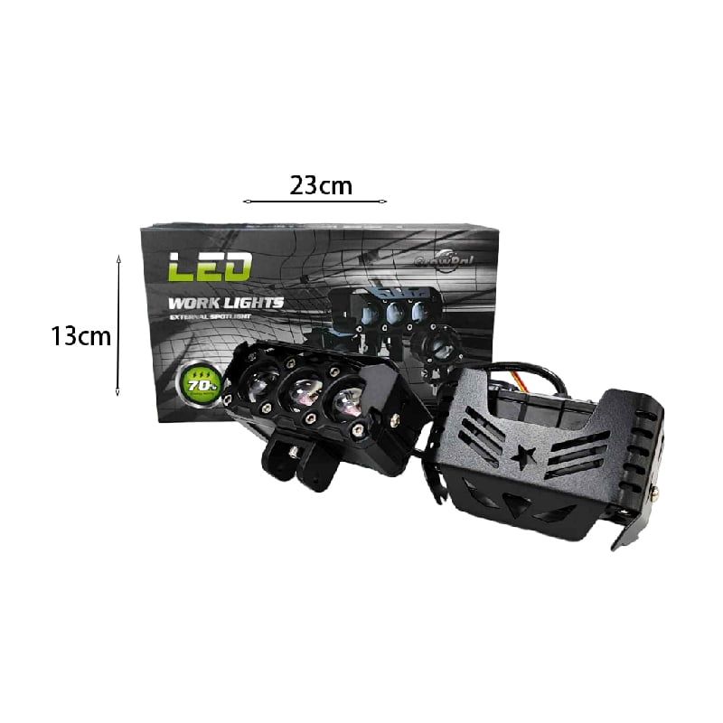 Growpal Προβολάκι Μηχανής ή Αυτοκινήτου Led 2τμχ λευκό και κίτρινο φως - Led work light GrowPal