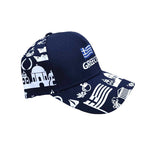 Τζόκεϊ καπέλο Greece - Jockey hat - Λευκό - Μπλε OEM