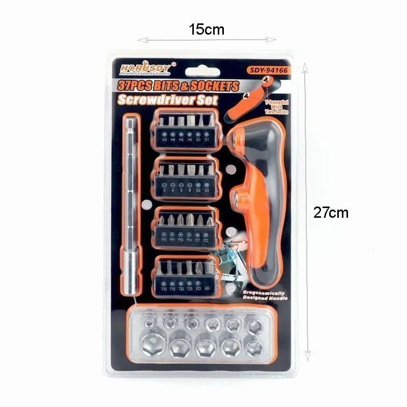 Horusdy Σετ υποδοχή μύτης κατσαβιδιού 37τεμ. SDY-94166 - Screwdriver Bit Socket Set Horusdy