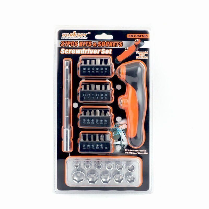 Horusdy Σετ υποδοχή μύτης κατσαβιδιού 37τεμ. SDY-94166 - Screwdriver Bit Socket Set Horusdy