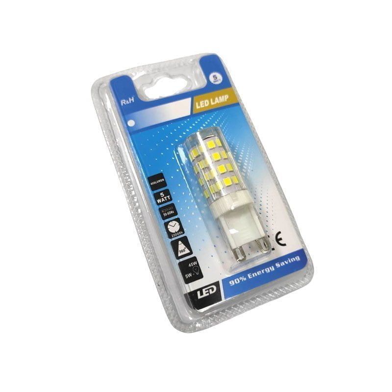 R&H μίνι λάμπα G9 5W ψυχρό χρώμα – Mini light LED lamp bulb - Γκρι - Εκρού OEM