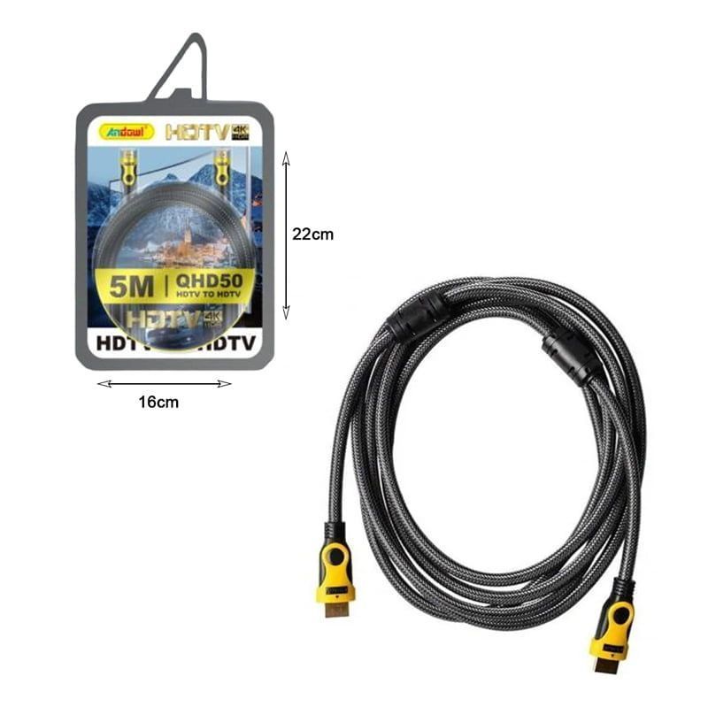 Andowl Καλώδιο HDTV 5m 4K 3D QHD50 - HDMI cable ANDOWL