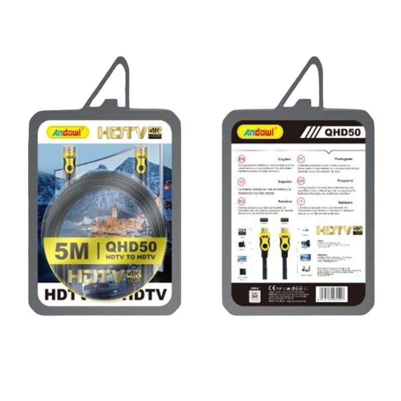 Andowl Καλώδιο HDTV 5m 4K 3D QHD50 - HDMI cable ANDOWL