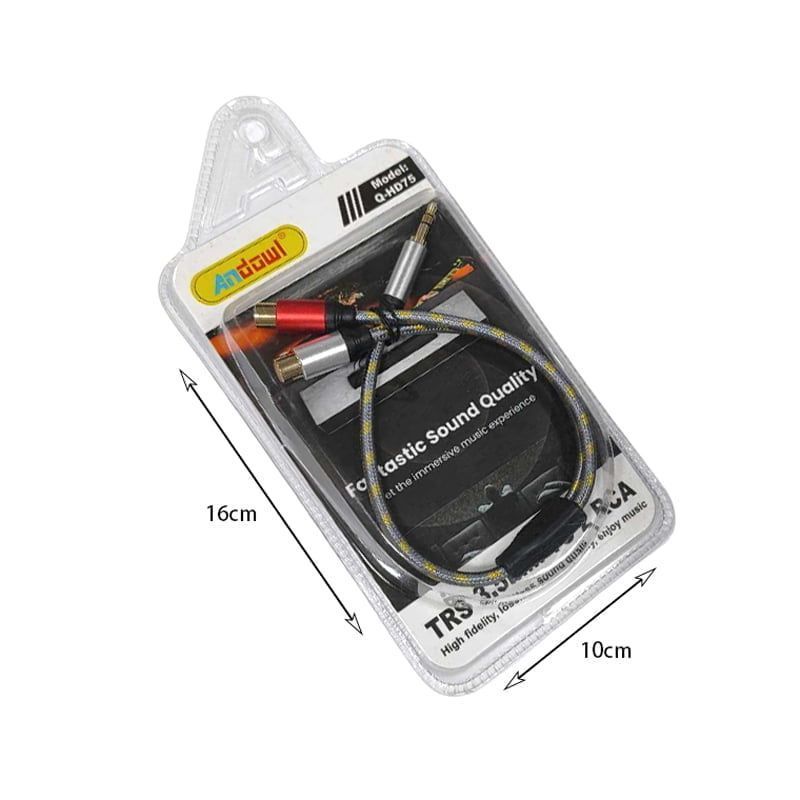 Andowl Καλώδιο ήχου TRS 3.5mm σε 2 RCA Q-HD75 - Audio cable OEM