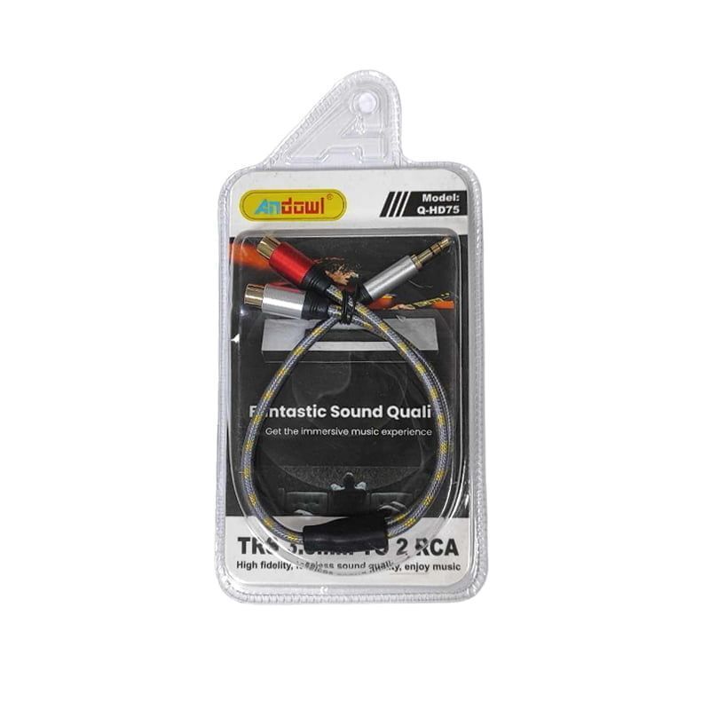 Andowl Καλώδιο ήχου TRS 3.5mm σε 2 RCA Q-HD75 - Audio cable OEM