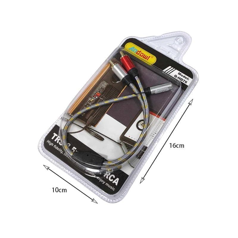 Andowl Καλώδιο ήχου TRS 3.5mm σε 2 RCA Q-HD76 - Audio cable OEM
