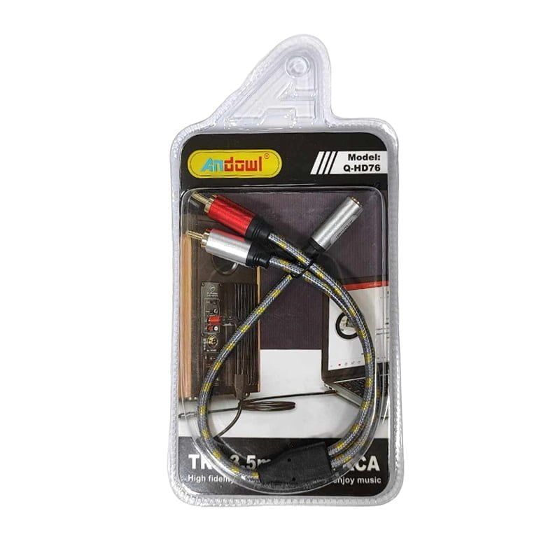 Andowl Καλώδιο ήχου TRS 3.5mm σε 2 RCA Q-HD76 - Audio cable OEM