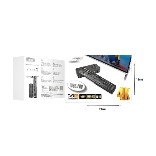 Andowl Αποκωδικοποιητής TV 66.PRO DVB T3 10BIT - TV 66.PRO ANDOWL