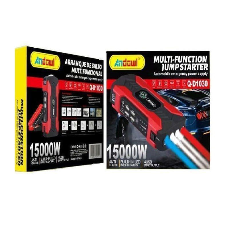Andowl Εκκινητής Μπαταρίας Αυτοκινήτου 15000mAh Q-D1030 - Car multi-function jump starter ANDOWL