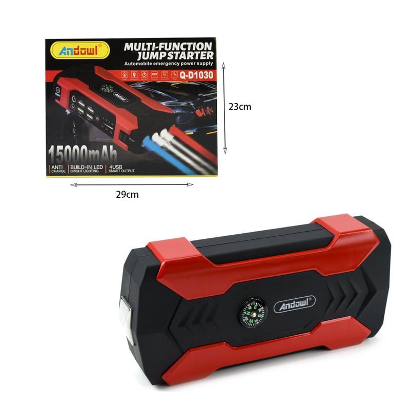 Andowl Εκκινητής Μπαταρίας Αυτοκινήτου 15000mAh Q-D1030 - Car multi-function jump starter ANDOWL