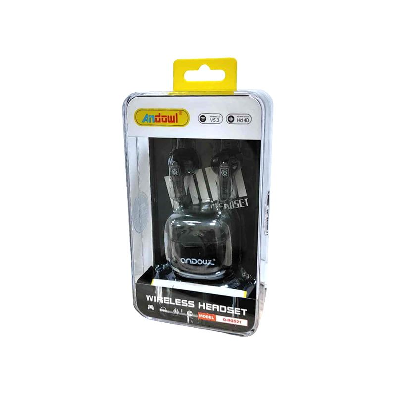 Andowl Ασύρματα ακουστικά Bluetooth με φωτισμό Q-BQS21 5.3 - Wireless bluetooth headset - Λευκό ANDOWL