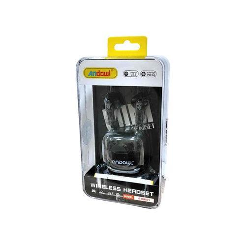 Andowl Ασύρματα ακουστικά Bluetooth με φωτισμό Q-BQS21 5.3 - Wireless bluetooth headset - Πορτοκαλί ANDOWL