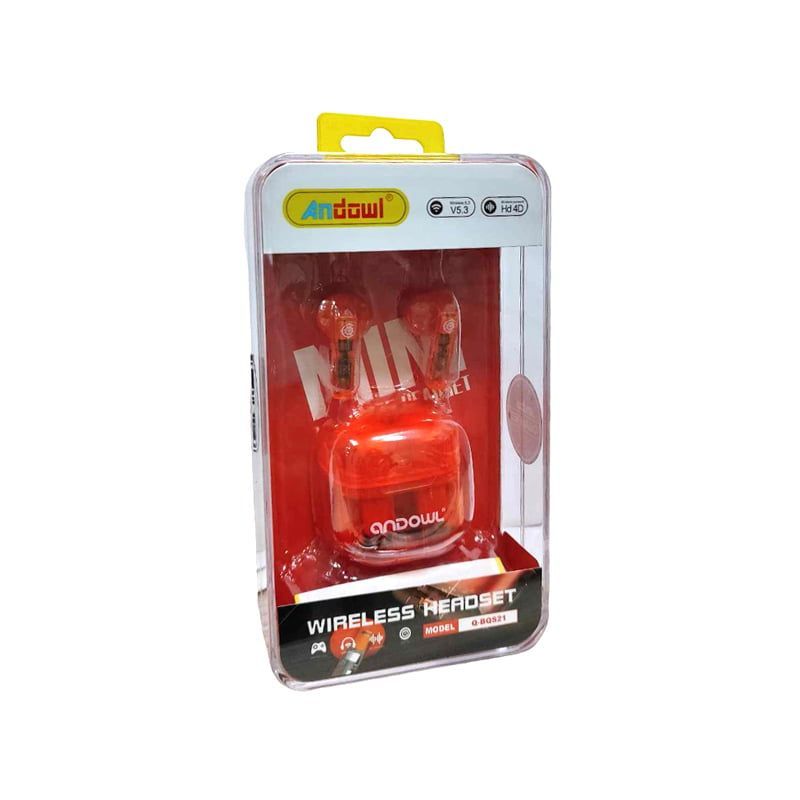 Andowl Ασύρματα ακουστικά Bluetooth με φωτισμό Q-BQS21 5.3 - Wireless bluetooth headset - Λευκό ANDOWL