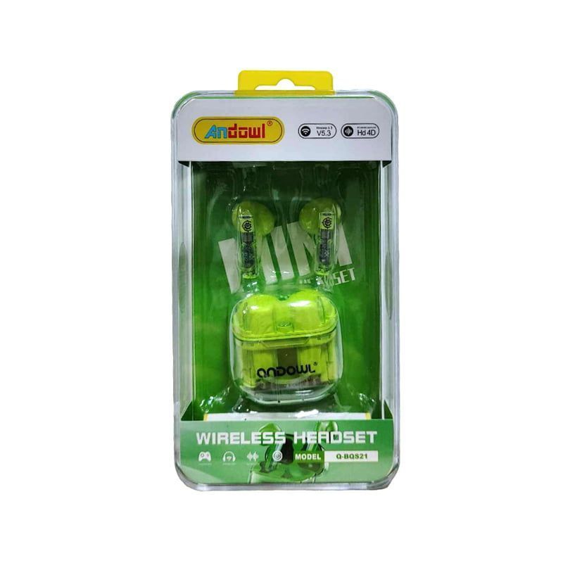 Andowl Ασύρματα ακουστικά Bluetooth με φωτισμό Q-BQS21 5.3 - Wireless bluetooth headset - Μαύρο ANDOWL