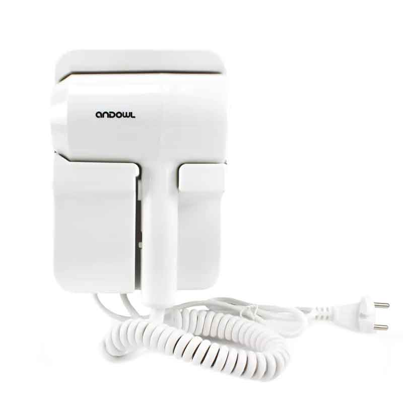 Andowl Επιτοίχιο Πιστολάκι Μαλλιών 1600W Q-F1600 - Wall mounted hair dryer - Μαύρο OEM