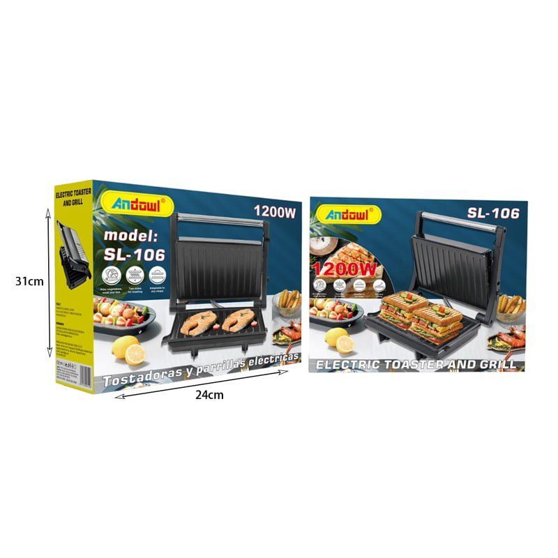 Andowl SL-106 Τοστιέρα Γκριλιέρα 1200W 220V - Electric Toaster & Grill ANDOWL