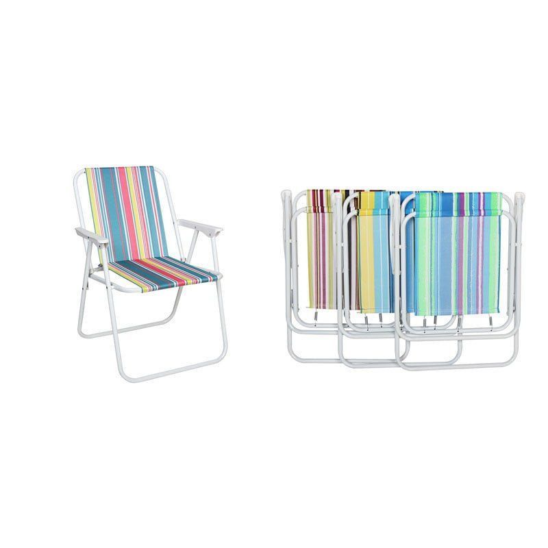 Καρέκλα Παραλίας Σπαστή Πτυσσόμενη - Beach Chair - Γαλάζιο - Πράσινο - Ροζ OEM