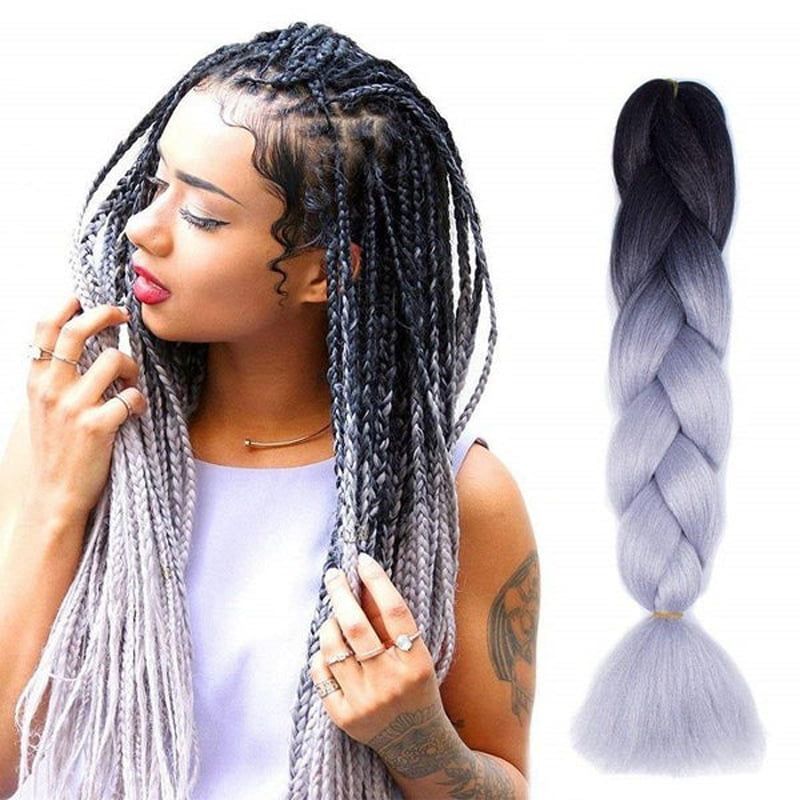 Yuan yao Μαλλιά για Ράστα μαύρο/γκρι BY37 - Rasta hair OEM