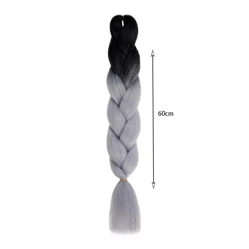 Yuan yao Μαλλιά για Ράστα ombre μαύρο-γκρι BY36 - Rasta hair OEM