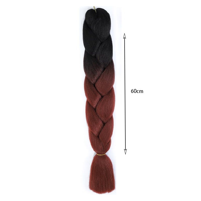 Yuan yao Μαλλιά για Ράστα ombre μαύρο-μπορντώ BY31 - Rasta hair OEM