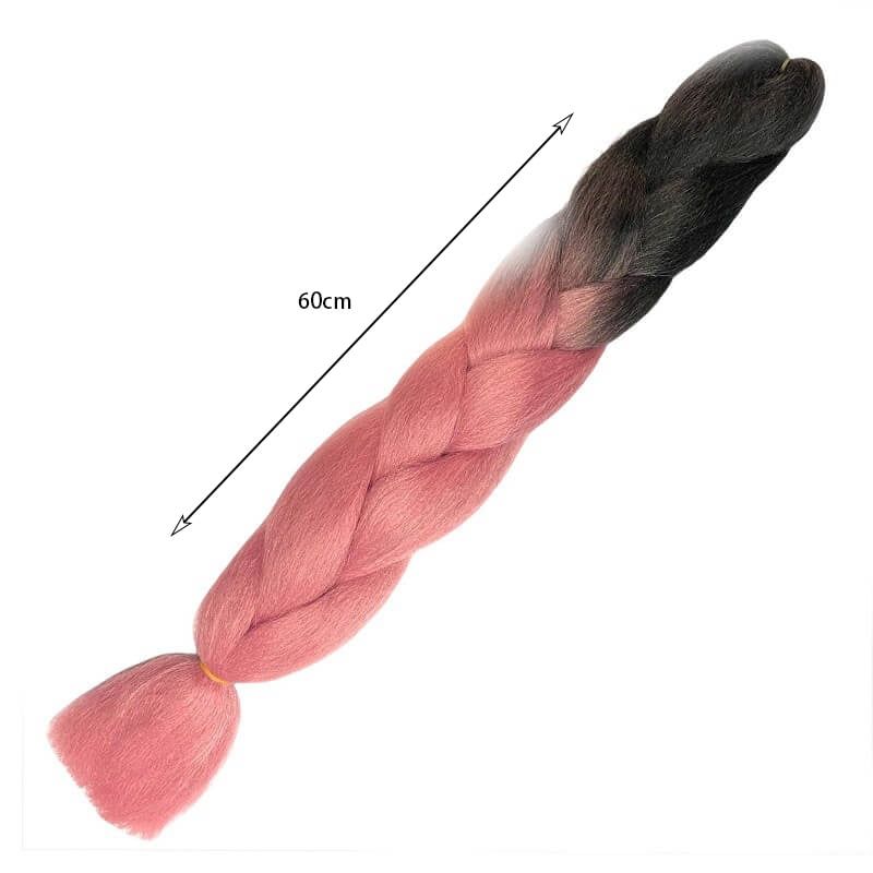 Yuan yao Μαλλιά για Ράστα ombre μαύρο/ροζ BY6 - Rasta hair OEM