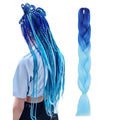 Yuan yao Μαλλιά για Ράστα ombre μπλε/γαλάζιο BY45 - Rasta hair OEM