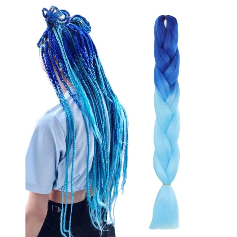 Yuan yao Μαλλιά για Ράστα ombre μπλε/γαλάζιο BY45 - Rasta hair OEM