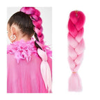 Yuan yao Μαλλιά για Ράστα ombre φούξια/ροζ BY40 - Rasta hair OEM