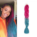 Yuan yao Μαλλιά για Ράστα ombre φούξια/μπλε BY41 - Rasta hair OEM