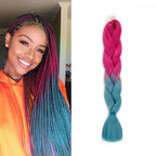 Yuan yao Μαλλιά για Ράστα ombre φούξια/μπλε BY41 - Rasta hair OEM