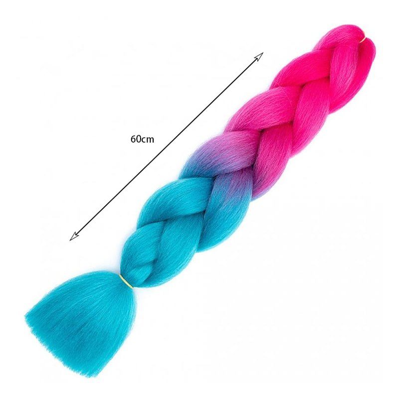 Yuan yao Μαλλιά για Ράστα ombre φούξια/μπλε BY41 - Rasta hair OEM