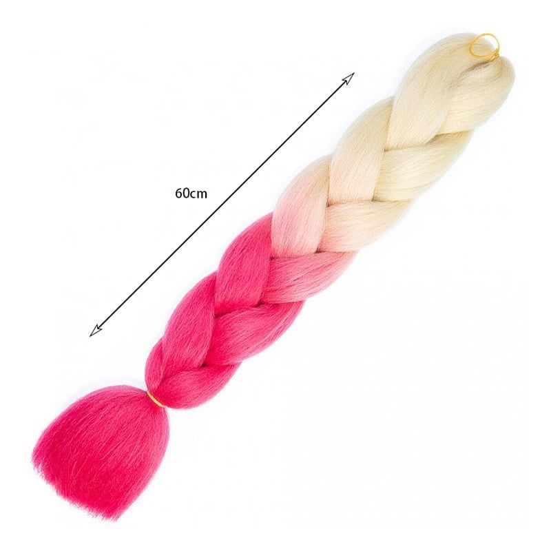 Yuan yao Μαλλιά για Ράστα ombre ξανθό/φούξια BY48 - Rasta hair OEM