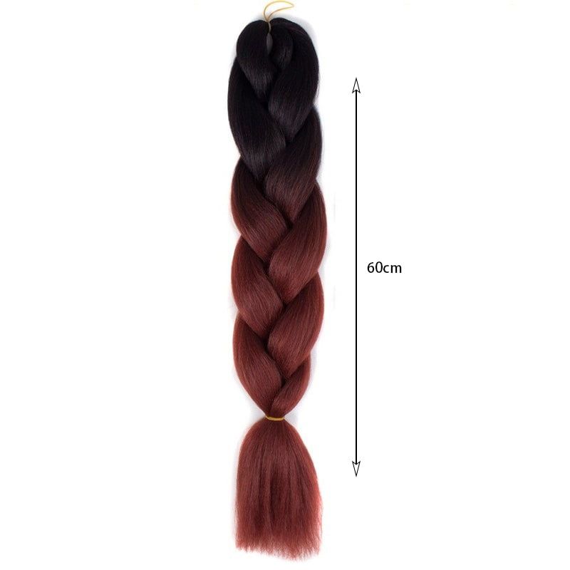 Yuan yao Μαλλιά για Ράστα ombre μαύρο-μπορντώ BY8 - Rasta hair OEM