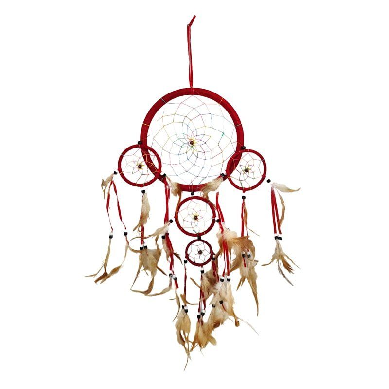 Ονειροπαγίδα 60cm - Dreamcatcher - Κίτρινο - Μωβ OEM
