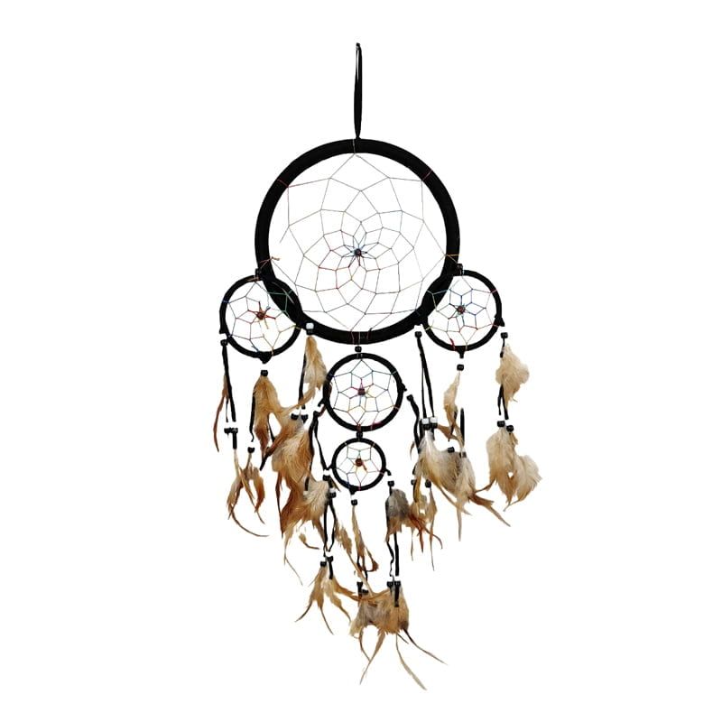 Ονειροπαγίδα 60cm - Dreamcatcher - Κίτρινο - Μωβ OEM