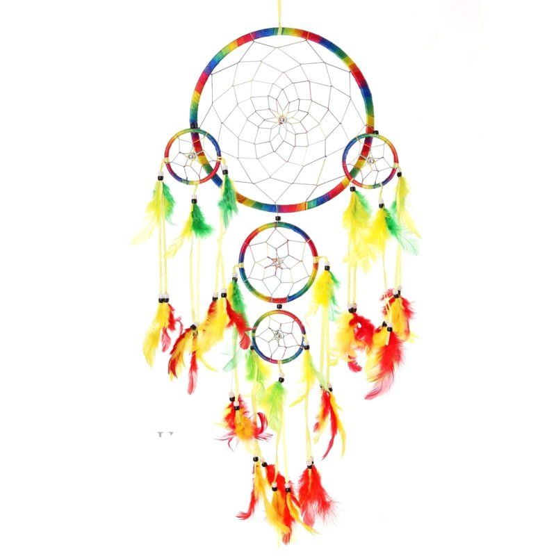 Ονειροπαγίδα 60cm - Dreamcatcher - Κίτρινο OEM
