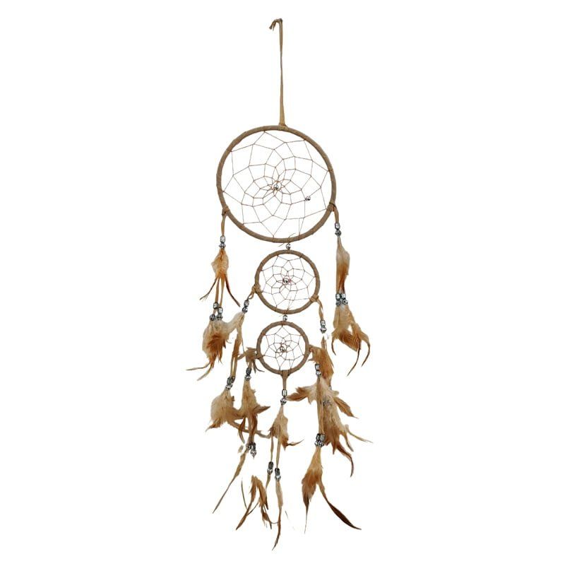 Ονειροπαγίδα 60cm - Dreamcatcher - Κίτρινο - Μωβ OEM