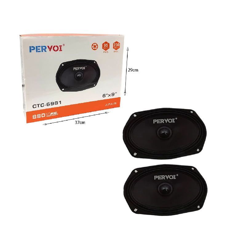 Pervoi Σετ Ηχεία Αυτοκινήτου 6″x9“ 880W CTC-6981 - Drive Midrange Car Speaker PerVoi