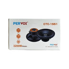 Pervoi Subwoofer Αυτοκινήτου 15″ Horn 3200W 75OZ PERVOI CTC-1551 - Active subwoofer PerVoi