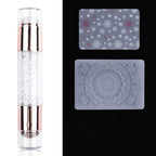 Στάμπα νυχιών σιλικόνης 1τμχ & 2 πλακέτες – Silicone stamp double OEM