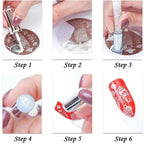 Στάμπα νυχιών σιλικόνης 1τμχ & 2 πλακέτες – Silicone stamp double OEM