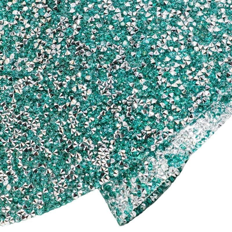 Σουπλά μανικιούρ με κρύσταλλα 40*24cm – Nail art hand pad - Πράσινο OEM