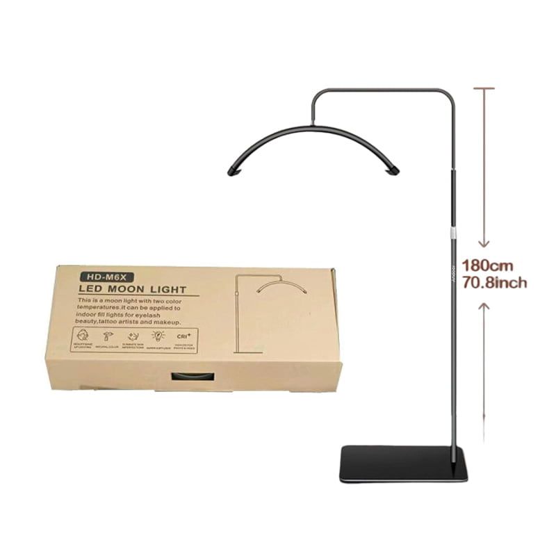 Επαγγελματική λάμπα Half Moon 3200K- 5600K HD-M6X 36W - LED Moon Light - Λευκό OEM